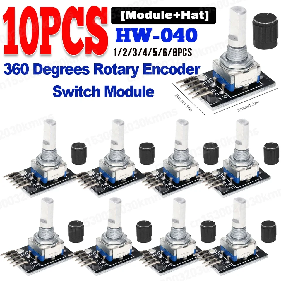 1-10ks HW-040 360 stupňov Rotačný spínač Spínač Modul Brick Sensor Development doska s modulom spínača snímača tehlového snímača gombíka