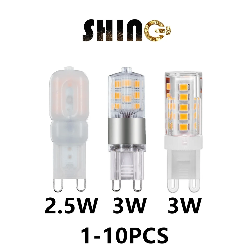 1-10ks LED LED MINI G9 CONT LAMP AC220V 2,5W 3W Super Bright bez strobe kryštálovej lampy môže nahradiť 20 W 50 W halogénovú lampu