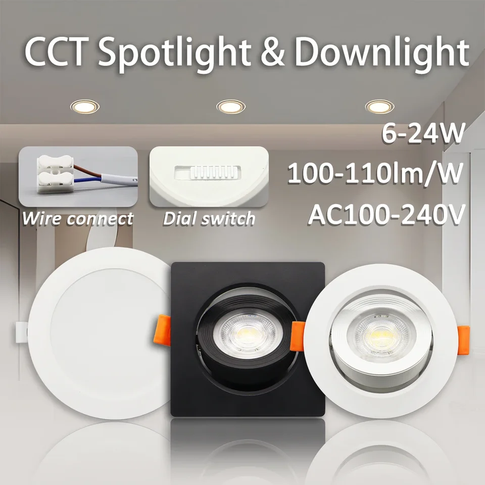 1-10ks LED povrchová plocha namontovaná škvrna Downlight CCT 3000/4000/6500 K Stropná lampa Zložené svetlice pre spálňu do kúpeľne spálne