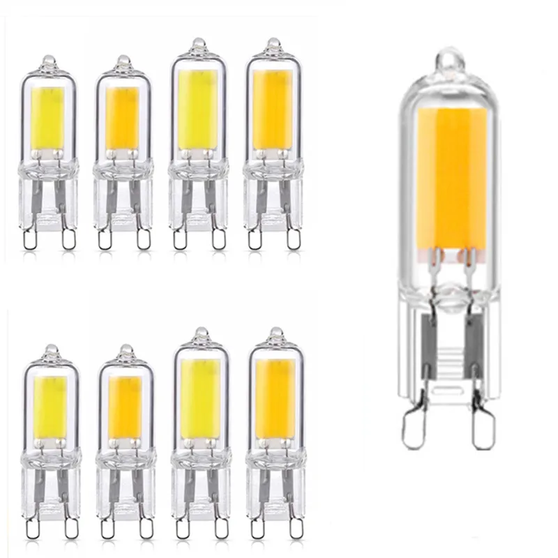 1- 10ks LED žiarovka 7W 9W 12W 15W G4 G9 COB LED žiarovka AC 220V LED kukuričná žiarovka 360 Uhol lúča Nahrádzajte halogénové lustrové svetlo