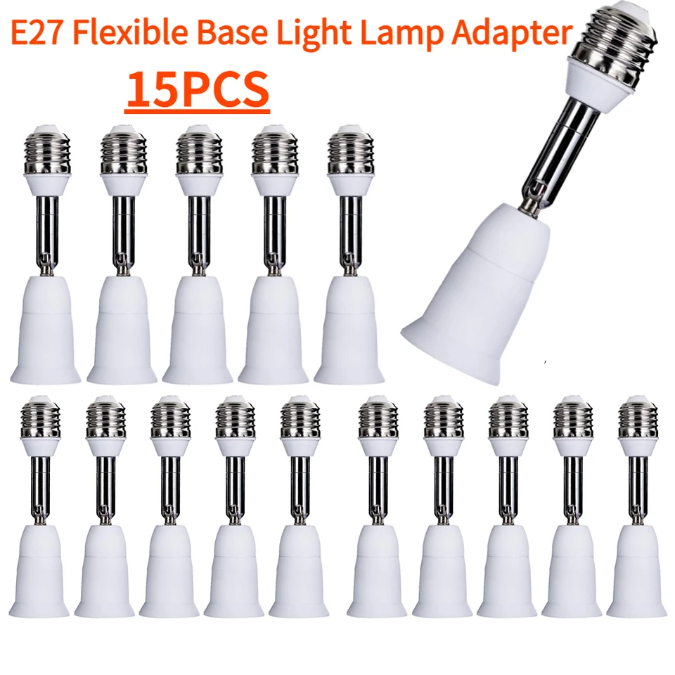 1-10ks LED žiarovka držiak žiarovky držiaka žiarovky Flexibilný predlžovací adaptér Rozšírenie E27 do E27
