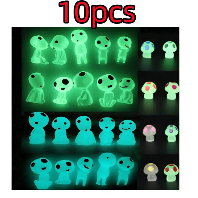 1-10ks Micro-Landscape Glow-in-the-the-the Fairy Decoration Toy Moderné živice remeslá roztomilé anime cudzie vtipné fluorescenčné dekorácie