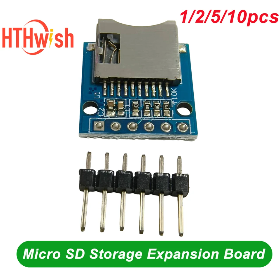 1-10ks Micro Mini SD Storage Expansion Board Mini Micro SD TF Modul štít s pamäťou s kolíkmi pre Arduino
