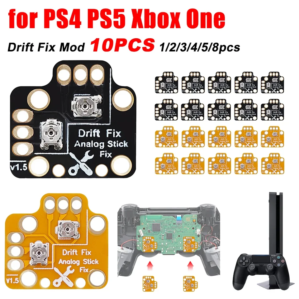 1-10ks Universal Gamepad Joystick Drift Opravy Riadiaca doska Analógový palca Drift Drift Fix Mod pre dosku PS4 PS5 Xbox One doska