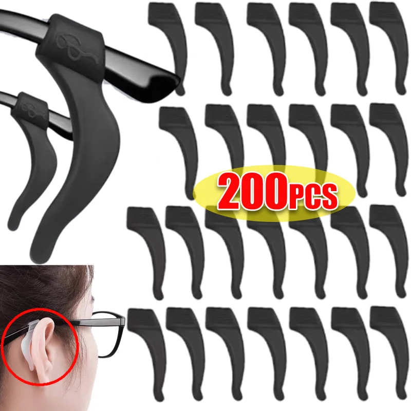 1/10pair Silikónové protišmykové ušné háčiky pre ženy Muži Antiskidné okuliare na nohy na nohy Číry proti pádu Držiak okuliarov