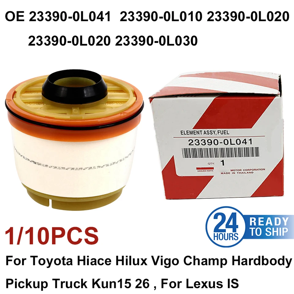 1/10pcs 23390-0l041 23390-0L030 Palivový filter motora 3390-0L010 23390-0L020 pre Toyotaa Hiace Hilux Innova