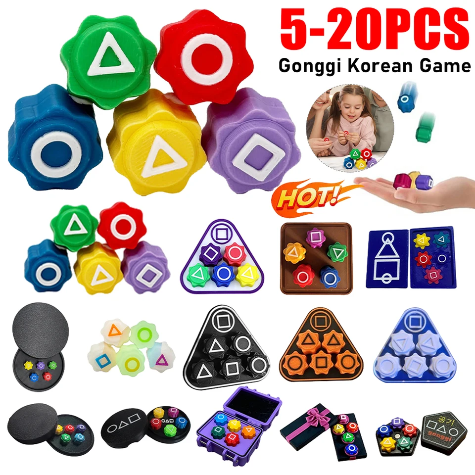 1-10set Gonggi Jack Stone Pebbles Set Gonggi Korean Game Stone Catching Toy Gong Gi Game Kórea Tradičná hra Hra Fun Toy Hot To Hot To Hot To Hot To Hot Toy