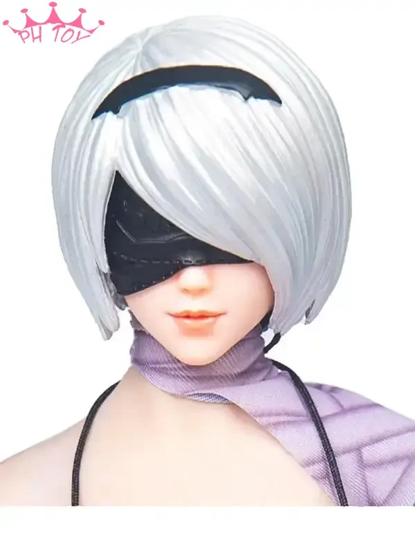 1/12 2B sesterská hlava sochárka Neil Mechanical Era ženský vojak, ktorý nie je vymeniteľný model rezbárstva EyePatch pre 6 