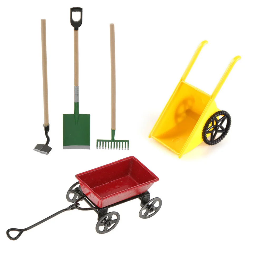 1:12 Brick Field Garden Scene Set Set
