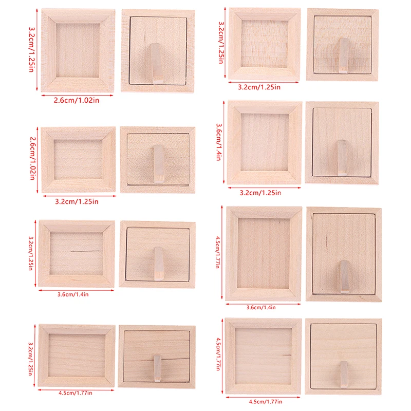 1:12 Dollhouse Miniatúrny drevený fotorámik so zadným krytom simulačný nábytok hračky pre dekoráciu Doll House Accessories