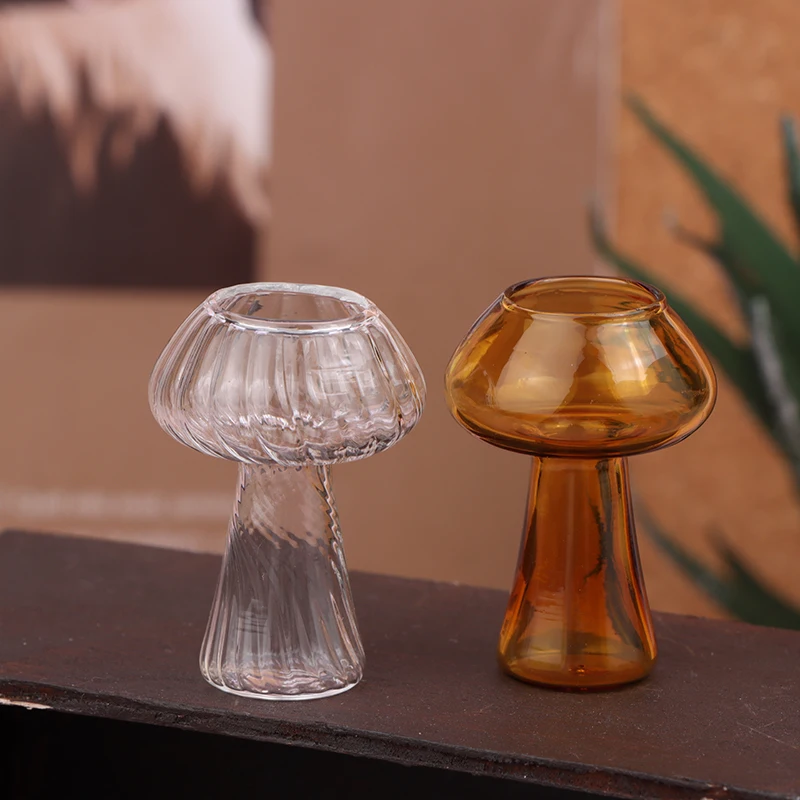 1:12 Dollous Miniatúrna váza Luxusné čisté kryštálové sklo Váza stolová doska Hydroponická kvetinová váza modelka Dollhouse Decody Doplnky