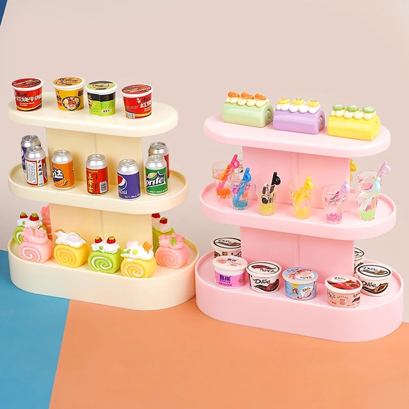 1:12 Dollouse Food Display Counter Bakery Shop Cake Cake Supermarket Police Obchod v materstve detské obchody Model