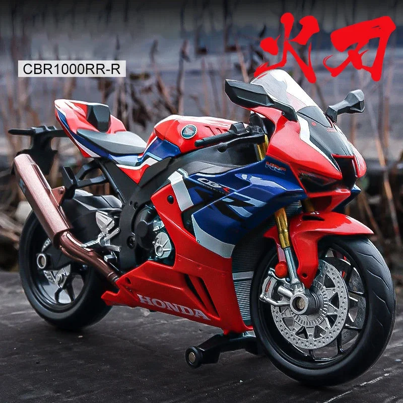 1/12 Honda CBR1000RR-R Fireblade spie Cast Motorcycle Model Collection Collection Collection Autobike Sork-Absorber Off Road Autocycle Toy