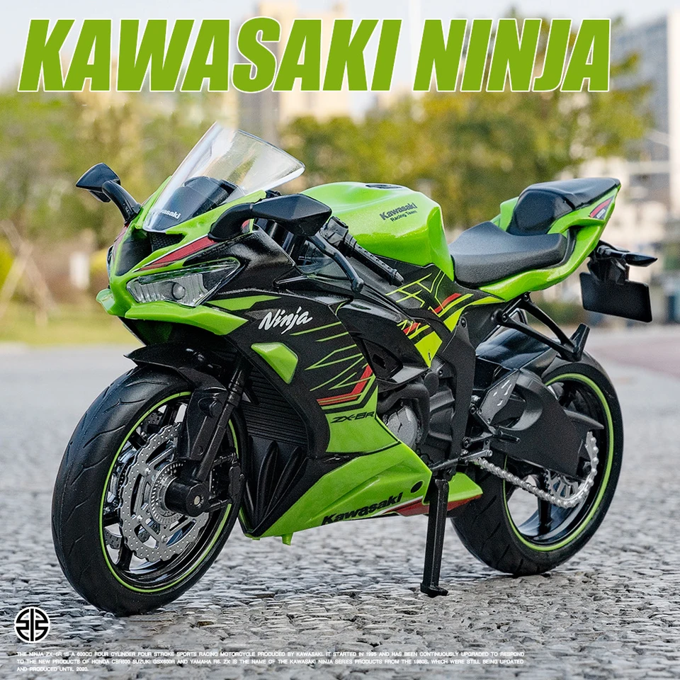 1:12 Kawasaki Ninja ZX6R ZX-6R MOTORYCLE MODELY Zbierka hračiek Zbierka vozidiel Autobike Shork-Absorber Off Road Autocycle Toys