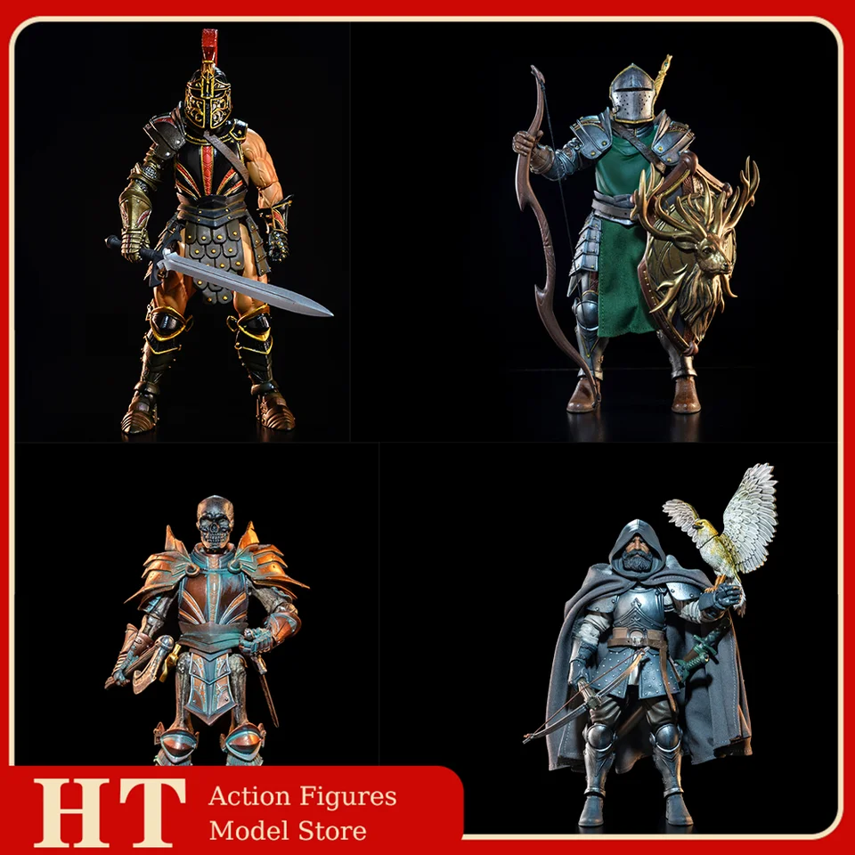 1/12 mierka Štyria jazdci mýtickej légie Čierny Rím Lulin Guard Dirty Skeleton Ranger Du Full Set 6in Action Figure Doll Doll