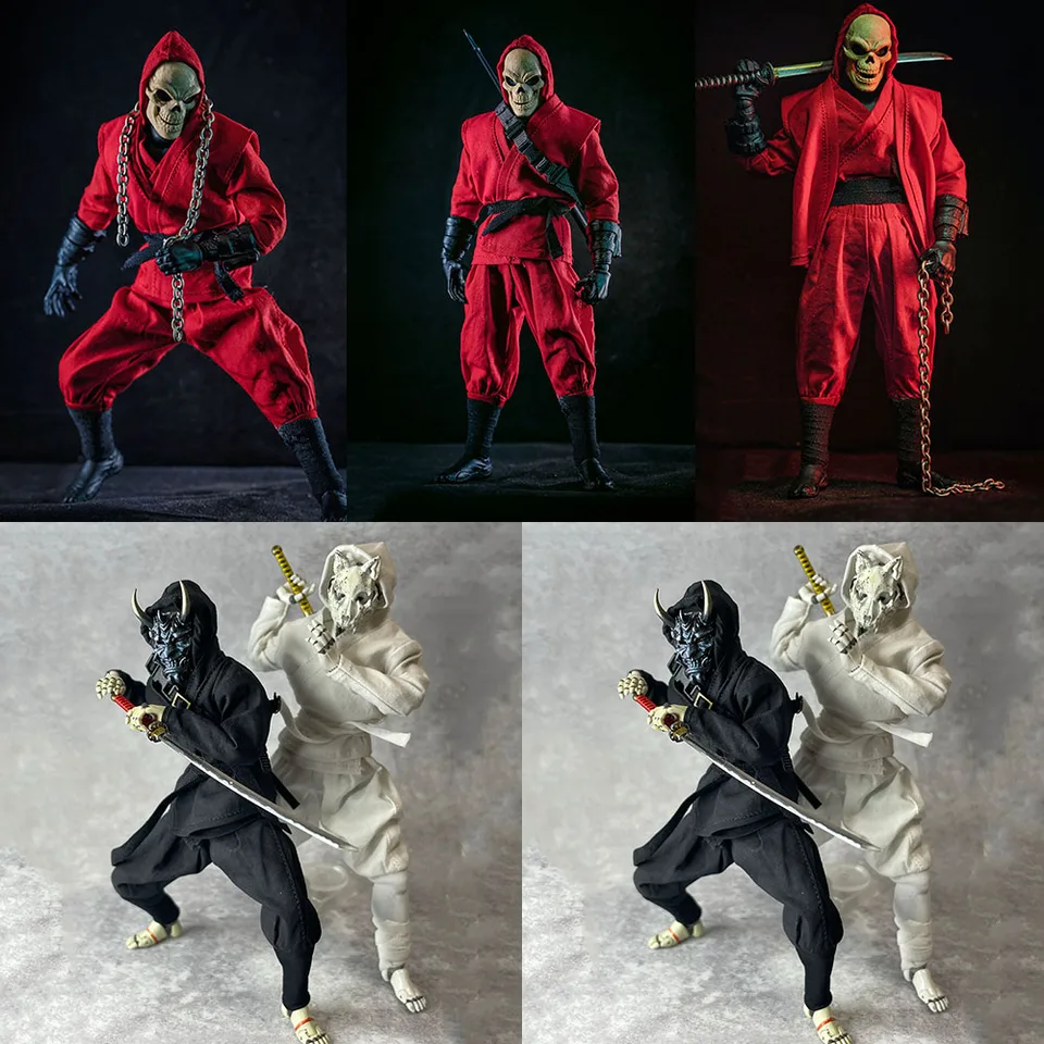 1/12 mužov Soldier Boj jednotný japonský ninja Samurai Special Forces Coat Pants pre 6 '' '' akčné figuríny pre bábiky