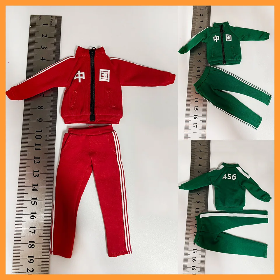 1/12 Mužský vojak, ležérne stopy, Číňané študent dievča Boy Sportwear Mikiny nohavice Nastavené pre 6 -palcové mužské akčné figúrky