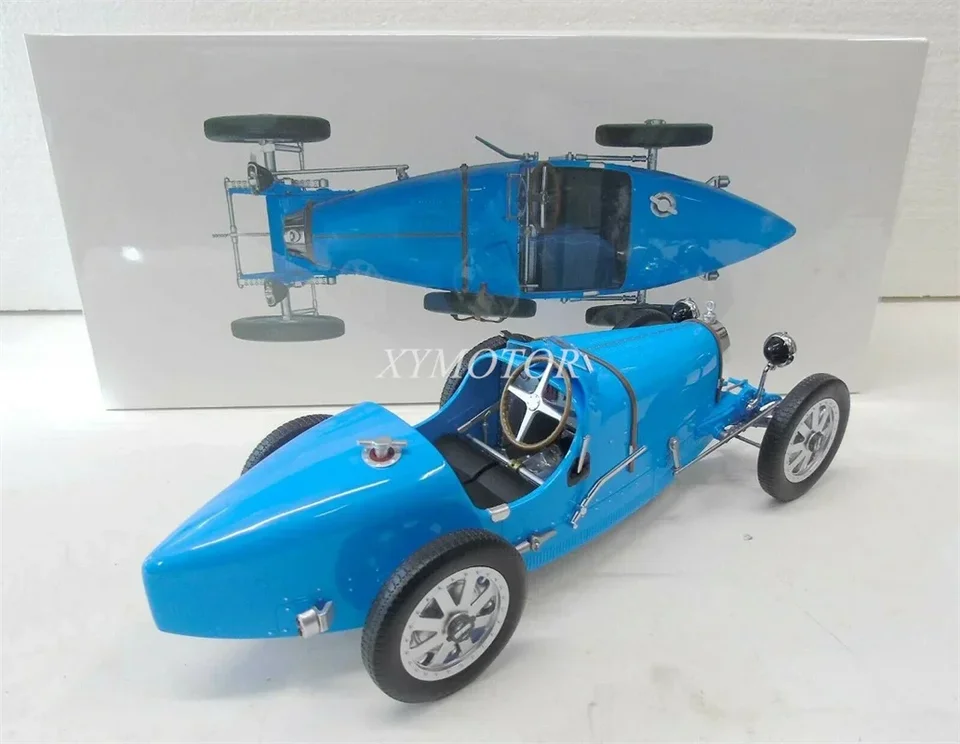 1/12 pre Bugatti T35 1925 Norev Metal Diecast Model CAR Hračky Boys Girls Darčeky Blue Display Collection Ozdoby modré/čierne