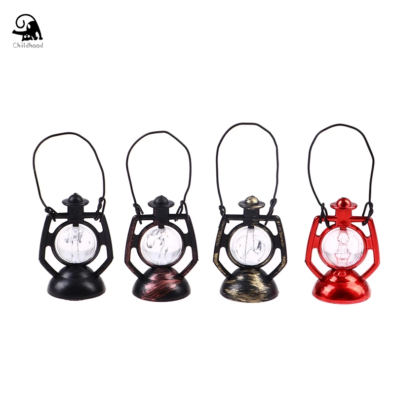 1:12 Retro vinobranie petrolejová lampa Lantern olejová lampa Dollous Miniatúrna rukoväť dekorácie hračky Mini Doll House Furniture