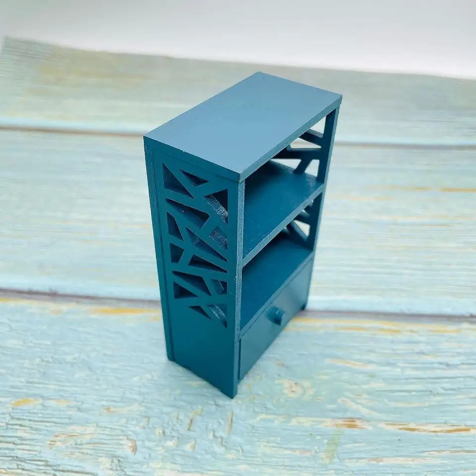 1:12 SACE DOLLHOUSE DOLLHOUSE DOZAJNÁ DOLLSKÁ DOLLYHOUSH Storage Cabinet pre obývaciu izbu