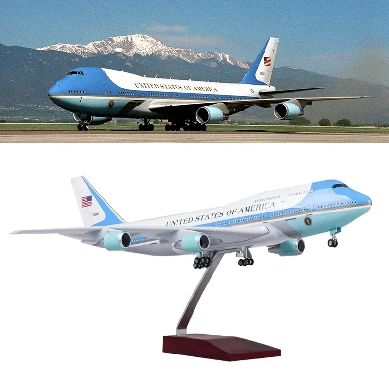 1: 130 Model stupnice Jet Spojené štáty Air Force One Plane B747 Modelové lietadlá súprav