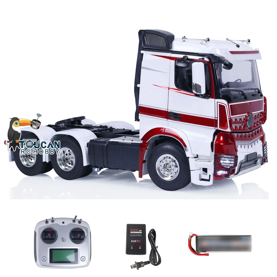 1/14 6x4 RTR RC Tractor Truck 3363 Rádiové ovládacie vozidlo Toucan DIY Maľované zostavené modelové zvukové svetlá Vozidlo pre chlapčenské hračky