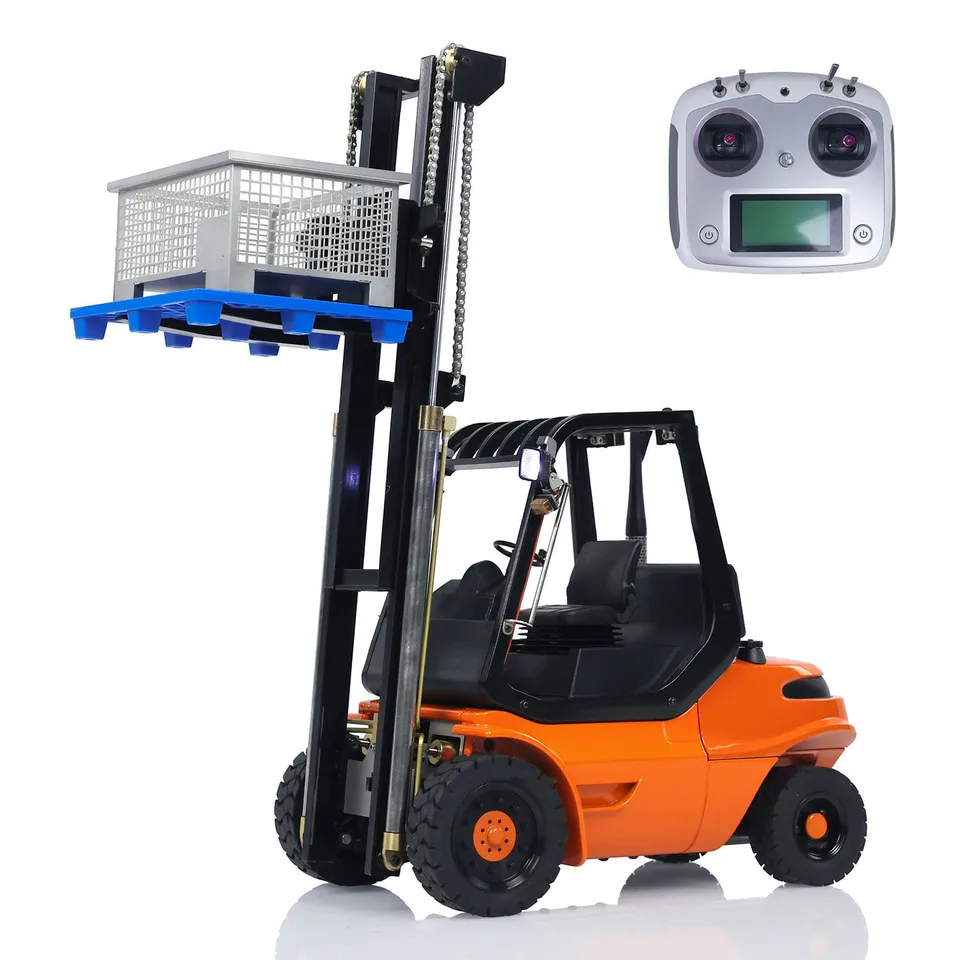 1/14 Hydraulický RC VOKLIFT 40DA3 Transfer na farbenie Maľované kovové kovové konštrukčné vozidlá Svetelné zvukové hračky Darček TH23692