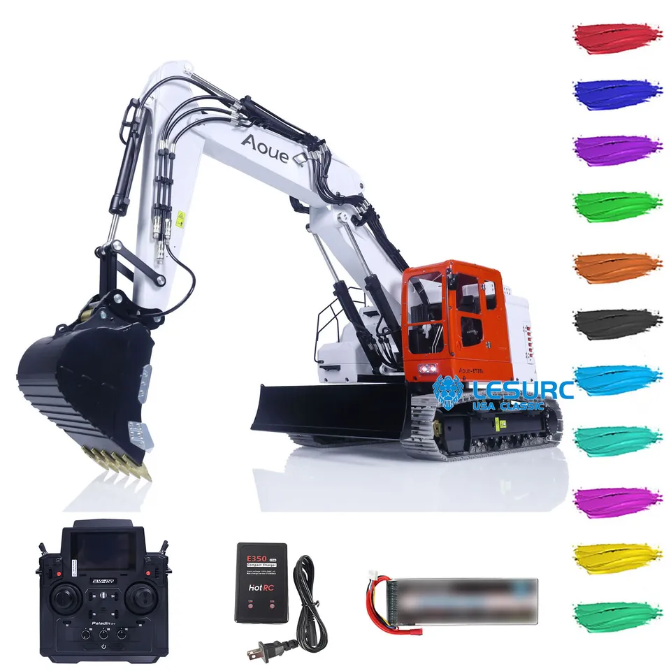 1/14 kovový lesu hydraulický rc rc rc rc rc rc rc rc rc aoue et26l maľovaný diaľkový ovládací digger w/ simulovaný model inžinierstva GPS ľahkého systému inžinierstva