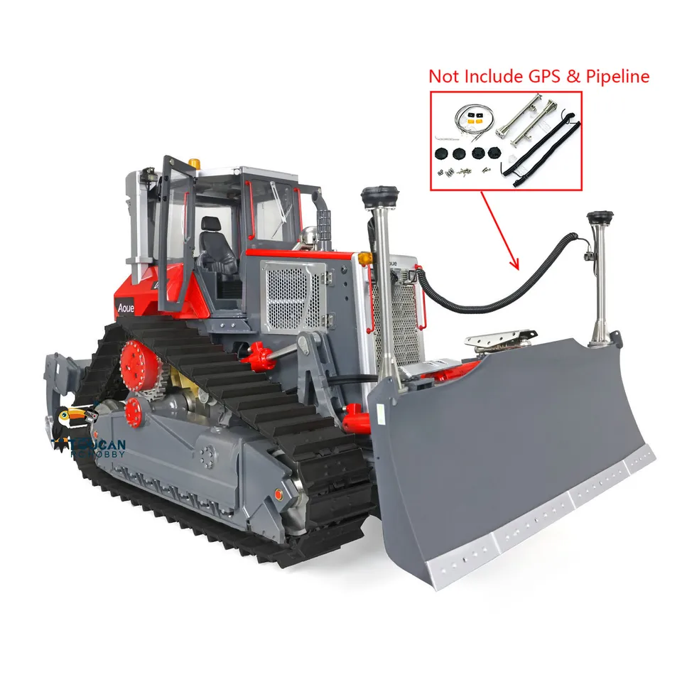 1/14 LESU HYDRAULIC RC Bulldozer Aoue DT60 Elektrický prehľadávač Dozer zostavené natreté inžinierske nákladné autá Zvuky THZH1270