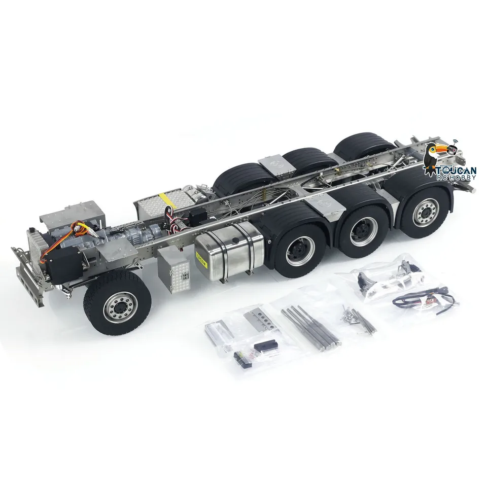 1/14 Stupnica 8x8 RC kovový podvozok zostavený pre 770S Model JX F1650 Crane RC Trucks Rôzne zámkové elektrické autá RC Model TH23840