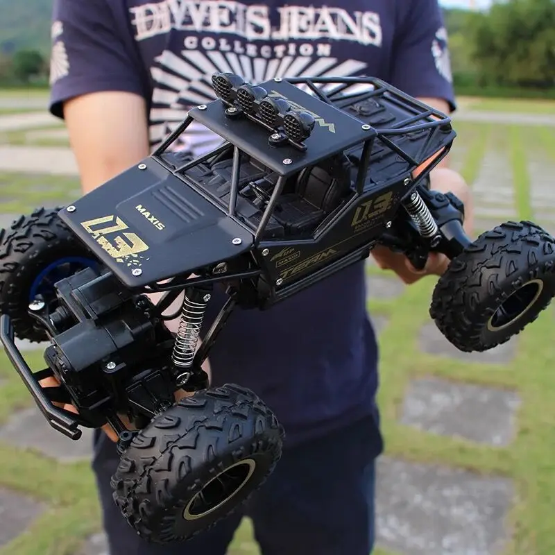 1:16 4WD RC vozidlo s LED svetlami Rádio diaľkové ovládanie automobilov Buggy Off-Road Control Trucks Boys Hračky pre deti