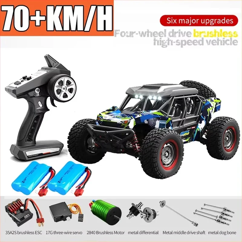 1:16 70 km/h 4wd Super Brushless 50 km/h Brushed RC CAR 4X4 Off Road Diaľkové ovládanie vysokorýchlostných driftových závodných nákladných automobilov Hračky pre deti dospelí