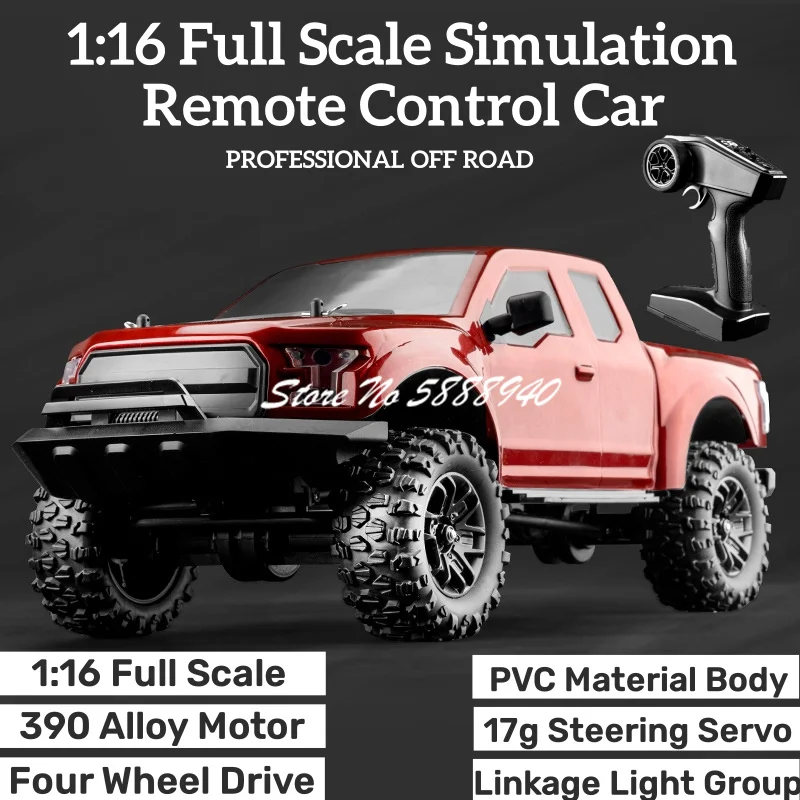 1:16 Nezávislé odpruženie diaľkové ovládanie vozidla 4WD Professional All Terrain Off Off Road Gum Guma Linkage Linkrage osvetlenie rc automobilový nákladný automobil