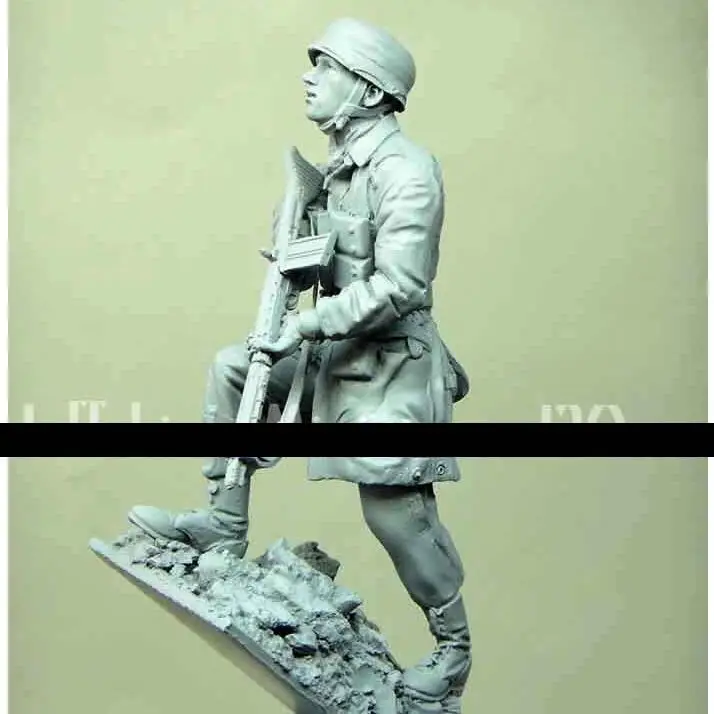 1/16 živice modelka GK ， Nemecký vojak, nezasiahnutá a nenatretá súprava