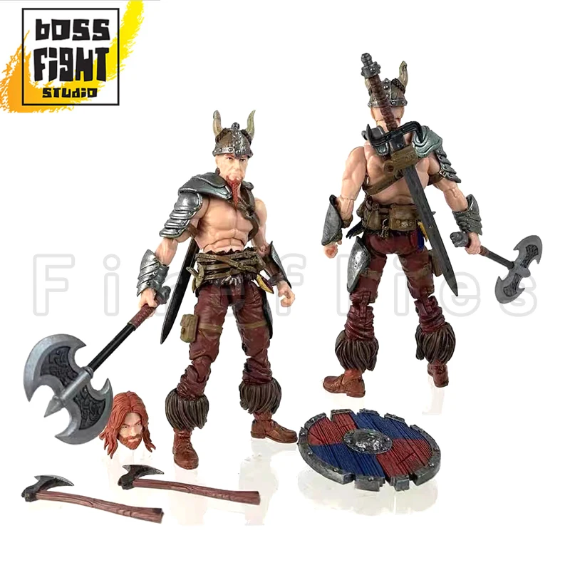 1/18 3,75inches Boss Fight Studio Action Figure Fantasy Wave 6.5 Sigurd Nekontrolovateľný barbarský model hračky