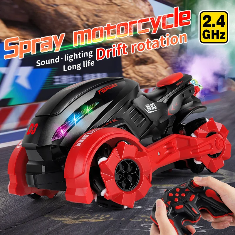 1:18 360-stupňový kaskadérsky rotácia Rádio riadený dym a vodné vozidlo 30 min. Inteligentná demonštrácia Dynamická zvuk Cool Lighting RC Cars