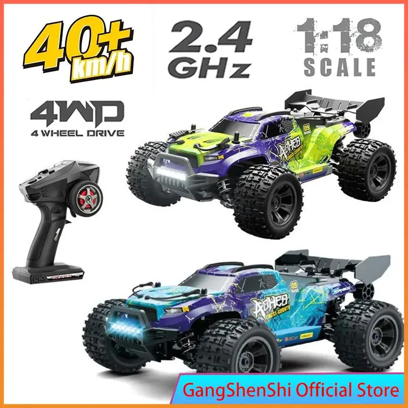 1:18 40 km/h Brushless RC Drift Car s LED svetlami 4WD Elektrický vysokorýchlostný závodný diaľkový ovládací vozík Monster Truck pre deti dospelých