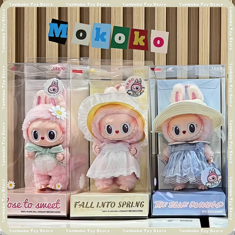 1: 1Replica Pink LaBubu Mokoko Series Spring Flower Sweetheart Limited Editio Vinyl Doll Doll Cute Toy Batoh Pendant Ornament Darček