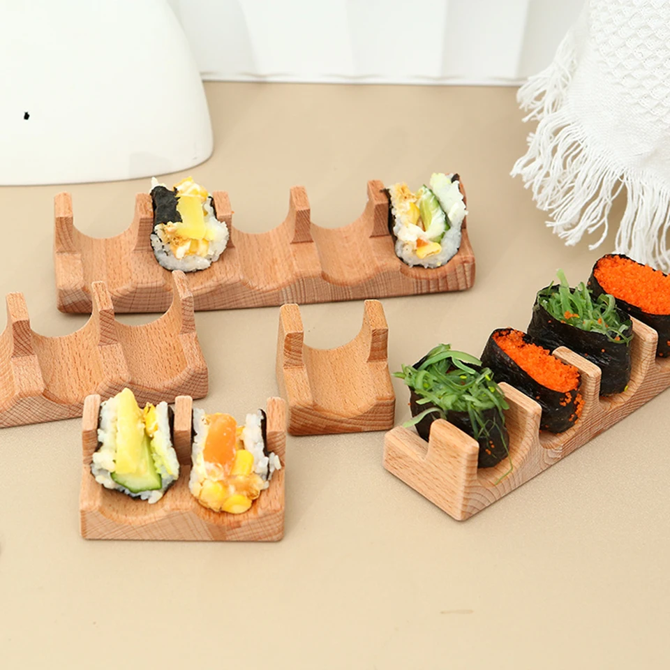 1/2/3/4/5 mriežky Drevené japonské sushi stojan na občerstvenie držiaka na stravu Sushi Sushi Loď podávajúca nádobu na jedlo U-Shape pre reštauráciu