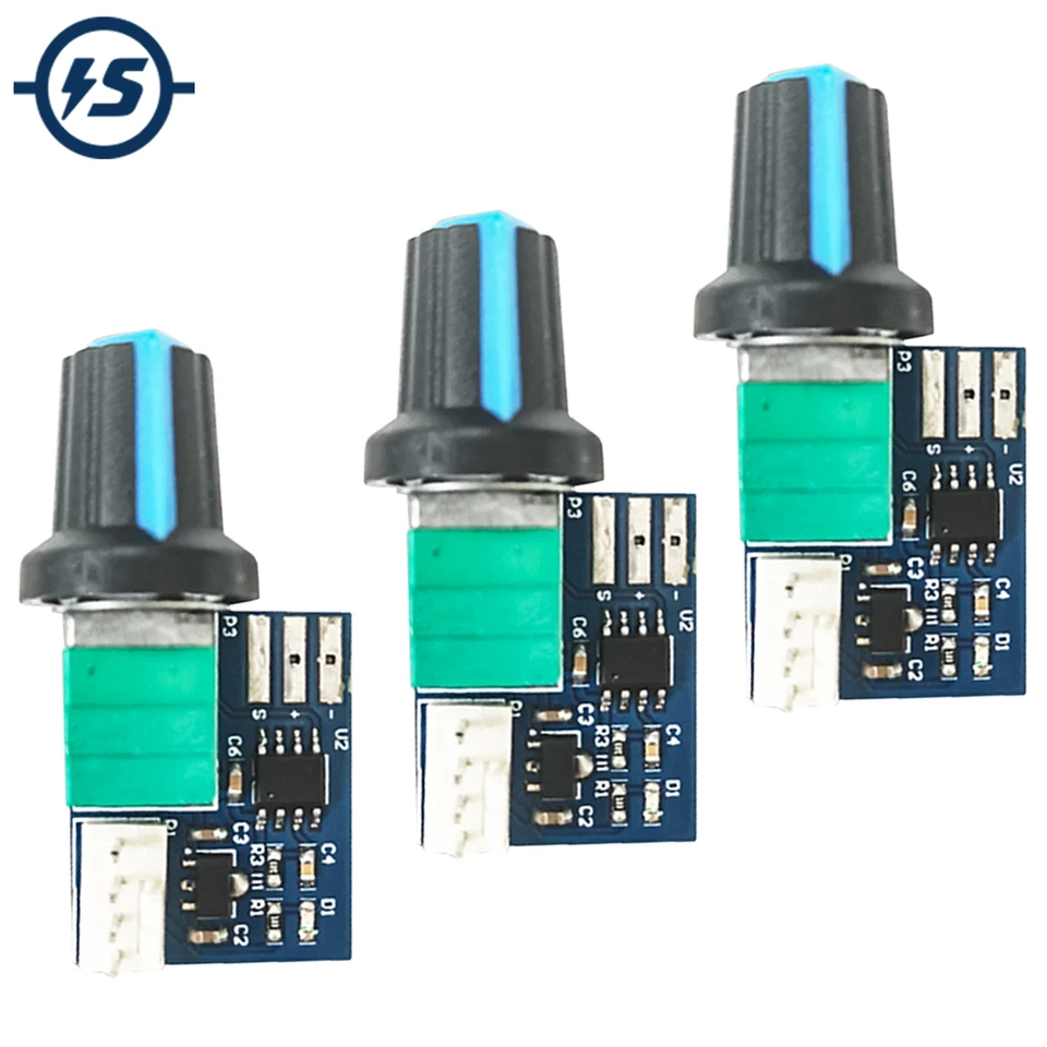 1/2/3 PCS DC 12V Guvernér ventilátora ovládača rýchlosti vetra PWM Riadiaca doska ventilátor