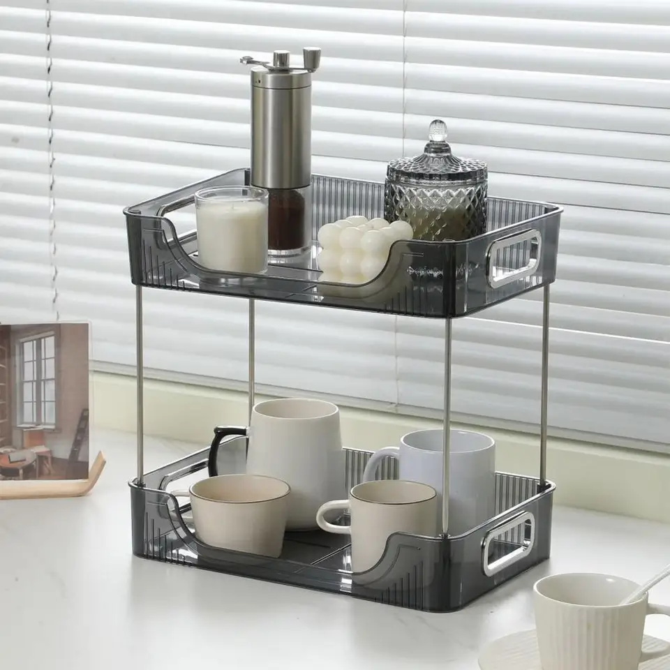 1/2/3 PCS Kozmetický skladovací stojan Transparentné veľkú kapacitu Odnímateľná kúpeľňa Organizátor Multi-Tier Great Load Storage stojan