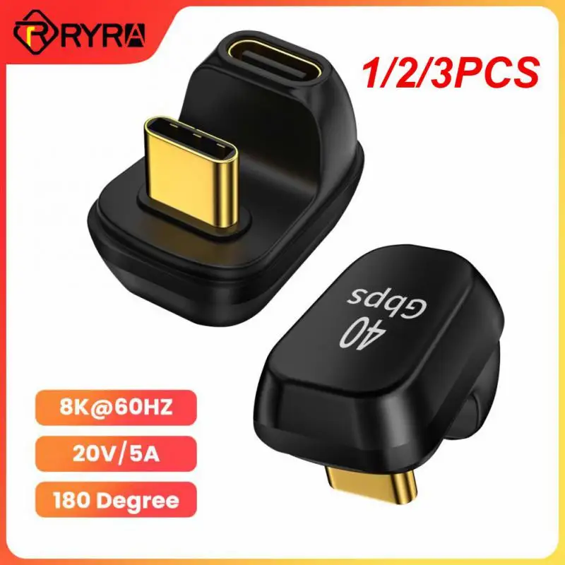 1/2/3ks 40 Gbbps USB C adaptér 90 stupňov USB-C predlžovač pravého uhla PD 100W rýchle nabíjanie pre spínač pary prenosný počítač MacBook