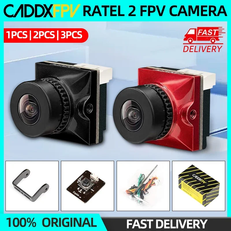1/2/3ks Caddx Ratel 2 V2/Pro FPV Camera Ratel2 2,1 mm objektív 16: 9/4: 3 NTSC/PAL Micro FPV Camera Drone Quadcopter