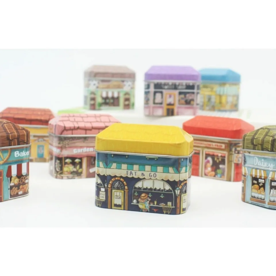 1/2/3ks Mini Tin Metal Box Prázdne šperky Candy Storage Box Tinplate Dream House Cantaint Small Storage Box Darček pre deti
