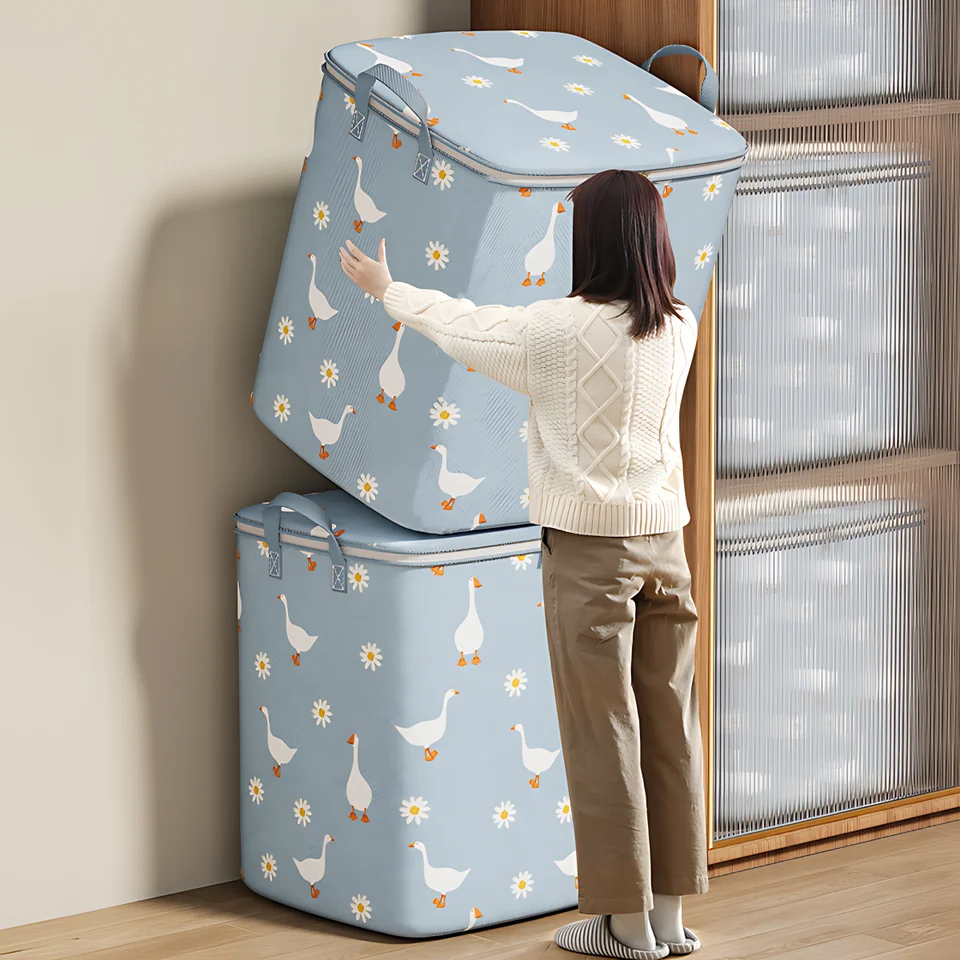 1/2/3ks na šaty na prikrývku Storage Domácnosť Veľká kapacita prikrývky Skladací skrinka Šatníková skriňa Netkané odev