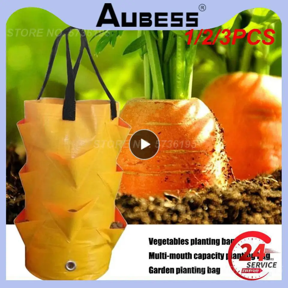 1/2/3ks opakovane použiteľný kvetináč hrniec PEC Pestovanie vrecká pre rastlinný kvet vonkajšieho výsadby vrecka na záves Strawberry Zemiak