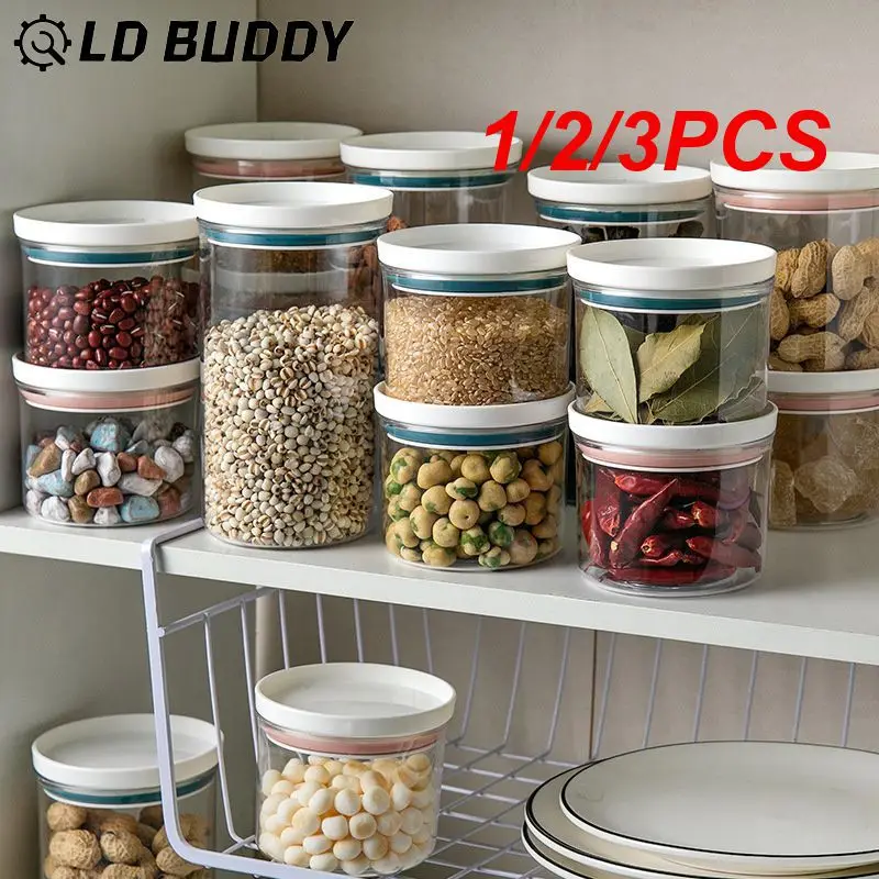 1/2/3ks potravinové nádoby na nádobu na nádoby na skladovanie priehľadných potravín pre korenie na cukrovinky Mason Candy Cookie Jar