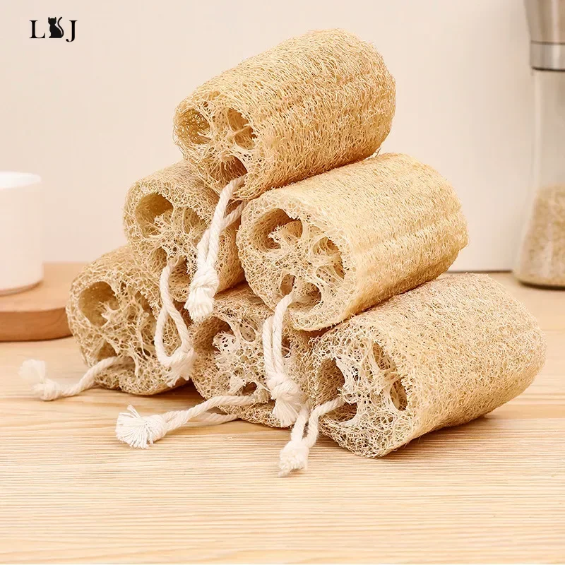 1/2/3ks prírodné pranie kefy Luffa Luffa Body Body Shower Sprchova špongia Kuchyňa Štiepenie pračkových kúpeľňových doplnkov