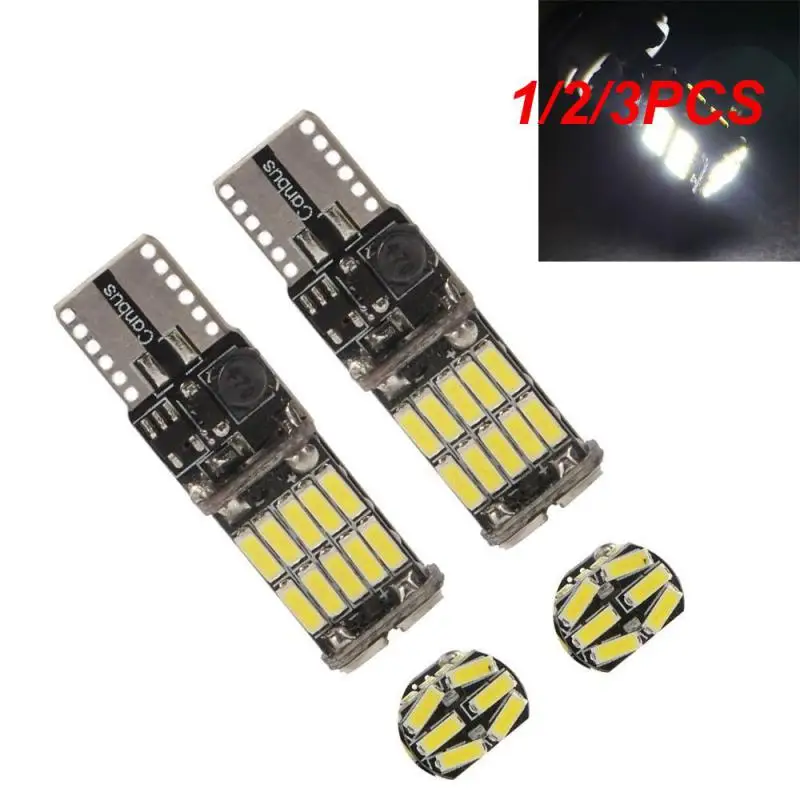 1/2/3ks signálna lampa 1200LM T10 W5W LED CANBUS žiarovky 4014 26smd prístrojové svetlá biele 12V 7000K reverzné svetlá LED 12V LDE
