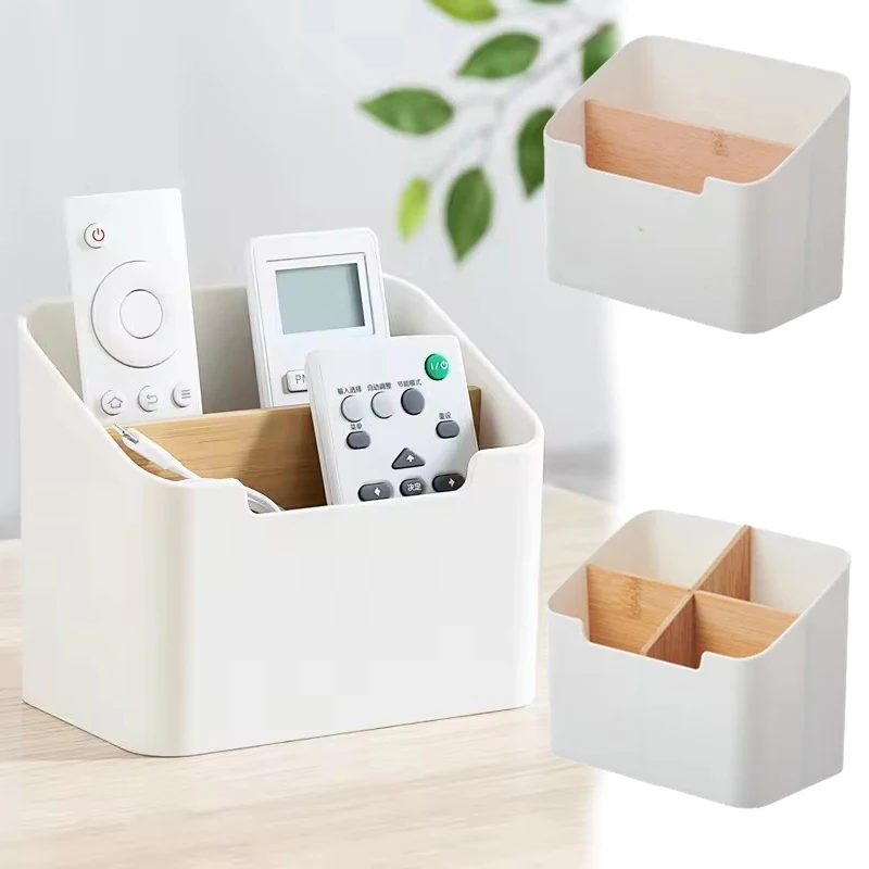 1/2/4ks Multifunkčný organizátor stolných počítačov bambus drevené oddelenie Storage Box Kozmetické kancelárske potreby Organizátor diaľkového ovládania